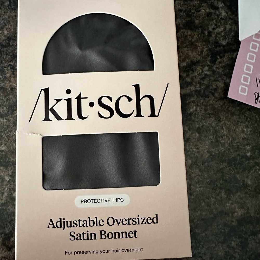Kitsch Satin Bonnet - Black